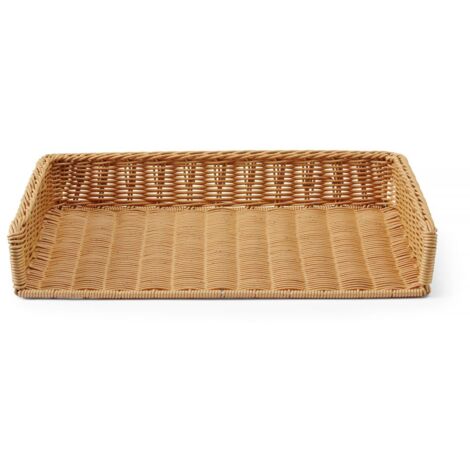 Buffet-Präsentationskorb für Baguettes und Brot aus Polyrattan 595 x 395 x 105 mm (1/5)