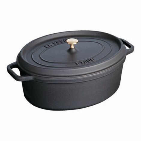 Cocotte ronde fonte 22 cm 2,6 l noir Staub - La Redoute