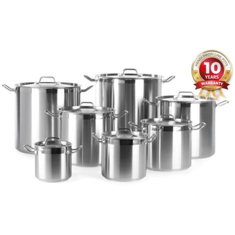 HENDI Kochtopf, hoch - mit Deckel, Profi Line, 70L, ⌀450x(H)450mm (1/4)