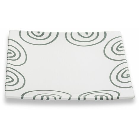 Gmundner Keramik Graugeflammt,Assiette à dessert Trend (20x20cm