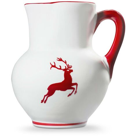 Tazza Gmundner 0,3L Rubinrot Hirsch: Ceramica Fatta A Mano In Austria, Lavabile In Microonde E Lavastoviglie - Eleganza Senza Tempo