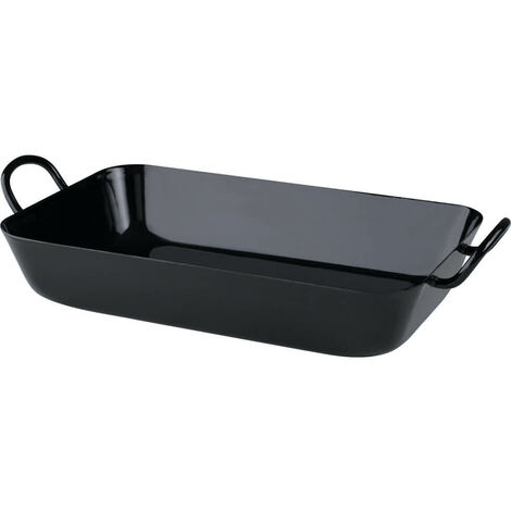 Riess Oma´s Bratpfanne 50/28cm Brat/Backform Emaille schwarz (1/2)