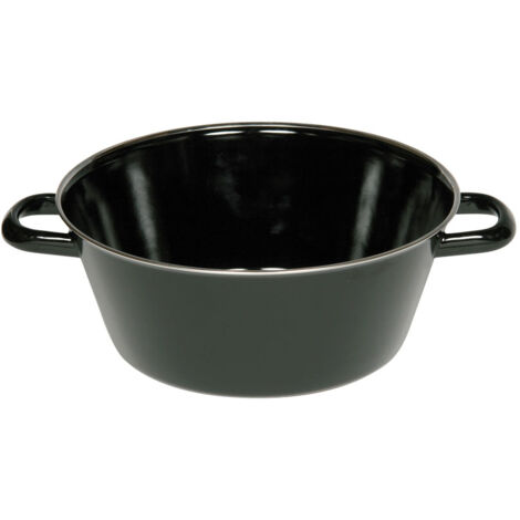 Riess Classic Schmalzpfanne Halbtief Ø20cm Emaille Schwarz Induktion (1/5)