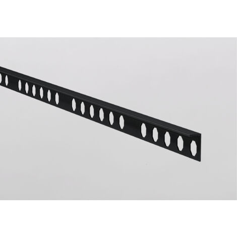 EMAC NOVOLISTEL PARED/SUELO Perfil Aluminio Negro Mate-90 - Altura: 12 mm. - Medida: 2,50 METROS - ref: NSUAL12NEM25