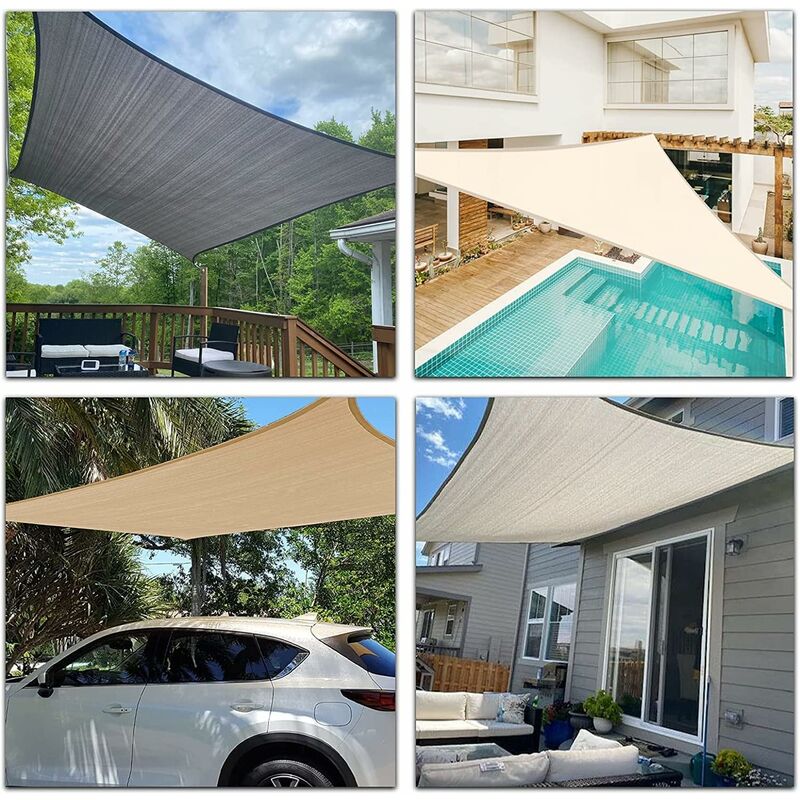 Toldo Vela Impermeable Exterior Terraza, Rectangular 2.5x3m