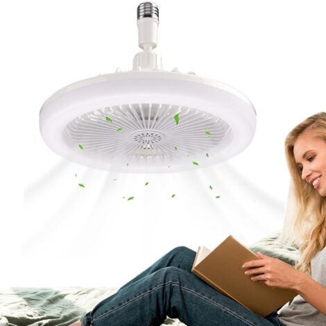 ZOLGINAH Ventiladores de Techo con Luces, Ventilador de Techo de 25 cm con Tabletas de Aromaterapia, 3 Velocidades, Opción de Luz Ajustable-Blanco (1/5)