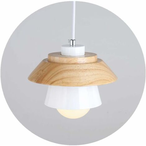 ZOLGINAH Luces colgantes de metal modernas Luces de techo vintage industriales Edison Chandelier E27 Base Iluminación de techo Lámpara colgante de techo de aluminio y madera (1/5)