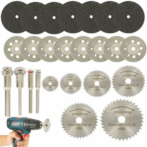 ZOLGINAH 32pcs Mini Discos de Corte de Diamante Mini Disco de Corte de Resina para Madera Piedra Metal (1/5)