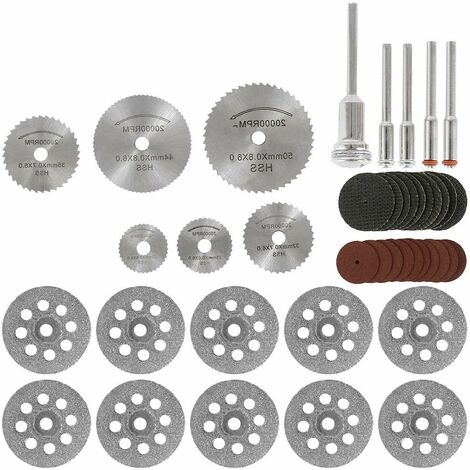 ZOLGINAH 61pcs Mini Discos de Corte de Diamante Mini Disco de Corte de Resina para Madera Piedra Metal (1/5)