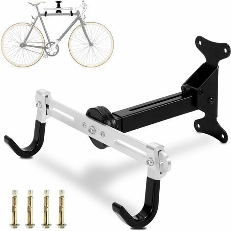 ZOLGINAH Soporte de pared para bicicleta plegable de 360°, longitud ajustable, distancia a la pared, ahorro de espacio, carga máxima: 30 kg (1/5)