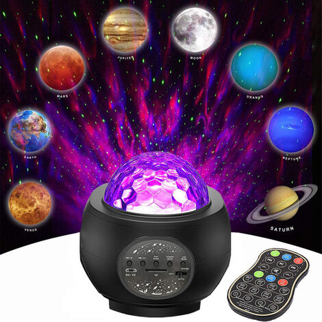 ZOLGINAH Lámpara de proyector de cielo estrellado, Proyector de noche estrellada de galaxia LED,Luz nocturna infantil con, Control remoto, Bluetooth, temporizador y altavoz, proyector de estrellas, lu (1/5)