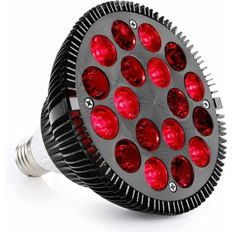 ZOLGINAH Lámpara de Fisioterapia Infrarroja 54 W 18 LED, Bombilla Roja Combinada 660 nm y 850 nm Infrarrojo Cercano para Hipertermia Alivia rápidamente el Dolor Muscular (1/5)