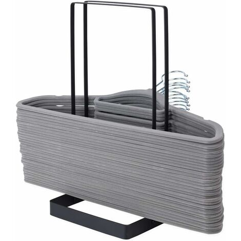 ZOLGINAH Organizador de almacenamiento de perchas Apilador de perchas de metal de 30 cm de alto Organizador de almacenamiento de perchas extraíbles Ahorro de espacio para armario de lavandería
