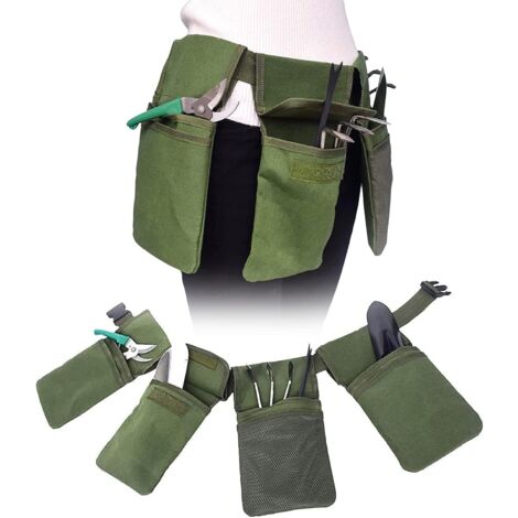 ZOLGINAH Bolsa de almacenamiento de herramientas de jardinería – Regalos de jardinería para mujeres, bolsa de mano resistente para herramientas de jardín, kit de herramientas, interior y exterior, ver (1/5)