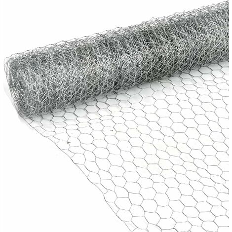 ZOLGINAH 0,4 x 4 m Alambre para Gallinero, Valla de Alambre Hexagonal, Valla de Enlace, Alambre para Conejos, Malla de Alambre Galvanizado, Red para Gallinero, Red de protección para jardín, Metal (1/5)