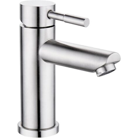 Grifo moderno para lavabo de baño con diseño de Metal de primera calidad, ahorro de agua, ajustable, frío y caliente para inodoro y baño (1/5)