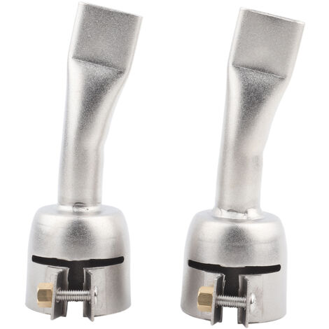 2 boquillas de soldadura de acero inoxidable para pistola de aire caliente para láminas de plástico de PVC, accesorios de soldadura. (1/5)