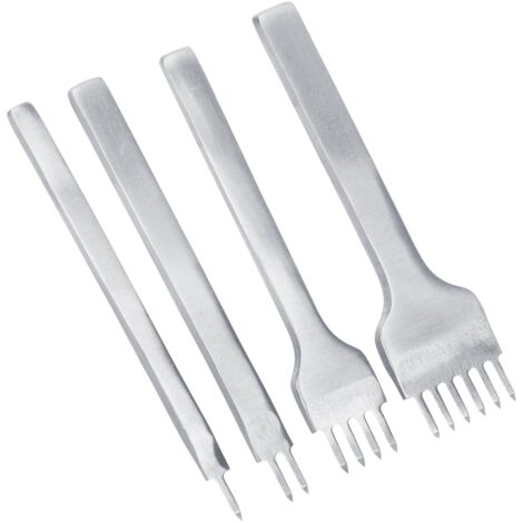 Uds herramientas de artesanía de cuero DIY punzón de cuero de 3mm herramienta de costura 1 + 2 + 4 + 6 puntas (1/5)