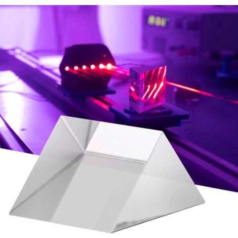 Prisma Triangular De Vidrio óptico K9 – Para Enseñanza, Decoración O Regalo, Descompone La Luz En Colores