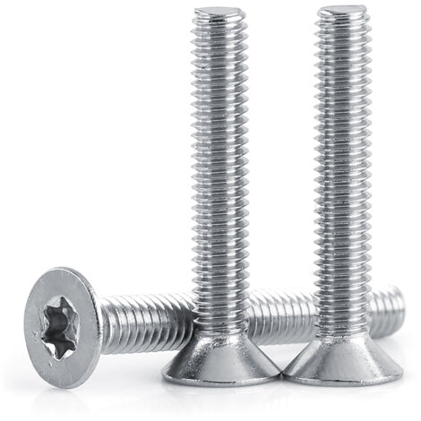 50 tornillos de cabeza plana de acero inoxidable M4 (M4 × 30) (1/3)