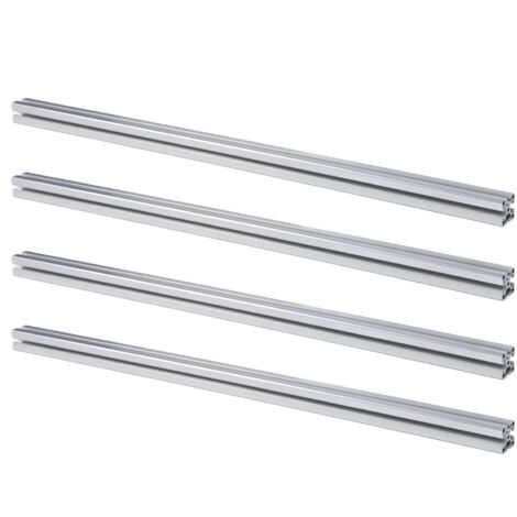 piezas 4040 T Slot Perfil de extrusión de aluminio Pieza de riel lineal anodizado estándar europeo para impresora 3D CNC DIY 39,4 pulgadas 1000 mm Plata (1/5)