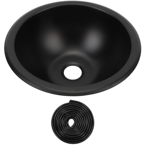 Fregadero redondo de acero inoxidable 304 de 4 pulgadas, fácil de limpiar, con orificio de drenaje de 40 mm, para autocaravana, barco y caravana. (1/5)