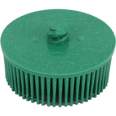 Disco de cerdas para pulgar, disco de fijación con eje de cerdas para amolar con grano para eliminar rebabas y óxido en metal verde.