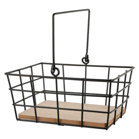 Cesta de almacenamiento multifuncional hecha de alambre de acero y metal ligero para verduras y frutas-201610cm (1/4)
