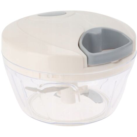 Picadora manual multiusos de frutas y verduras, fácil de usar, color blanco (1/3)