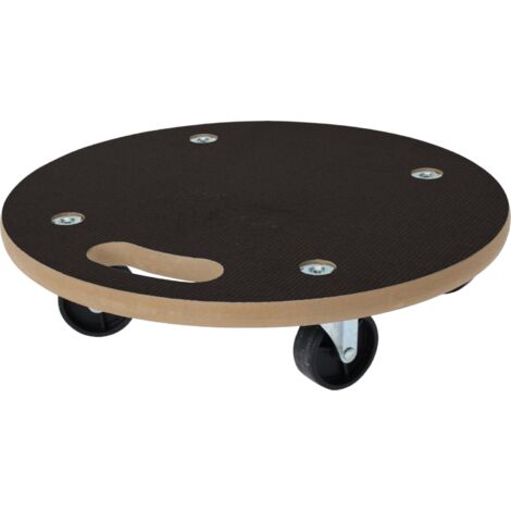 Carrito para muebles de madera maciza de 38 cm con 4 ruedas universales TPR que pueden girar 360°, gris (1/5)