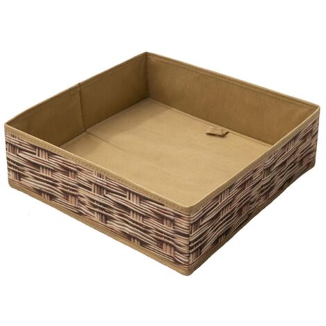 Caja de almacenamiento de tela plegable, caja de almacenamiento de ropa interior y calcetines, 323210 cm (1/4)