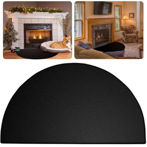 Almohadilla de chimenea ignífuga de 60x 102 cm, almohadilla semicircular ignífuga impermeable y resistente al aceite, almohadilla de suelo protectora contra chispas, adecuada para chimeneas ignífugas (1/5)