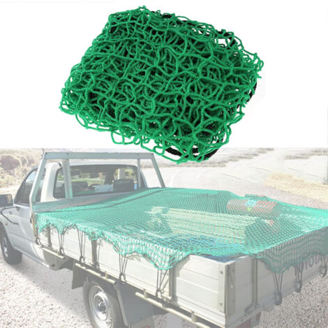 Red para Remolque, Red de 1,5 x 2,2 m, 15 Ganchos de Fijación, Red de Seguridad para Carga con Elástico para una Sujeción Óptima de los Remolques, Compatible con la Mayoría de los Coches (1/5)