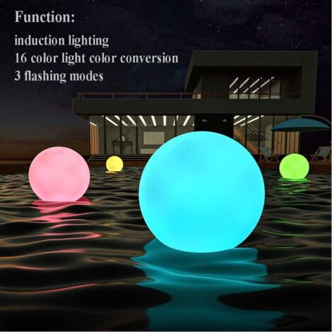 Pelota De Playa LED Inflable Con 16 Colores Y Mando A Distancia – IP68, Ideal Para Fiestas En Piscina O Jardín