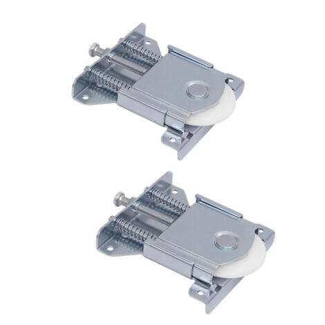 2 rodillos para puertas corredizas de gabinete, kit de herrajes para puertas corredizas, accesorios de repuesto, poleas, repuestos para rodillos de puerta para armario, ventana, vitrina, zapatero con (1/5)