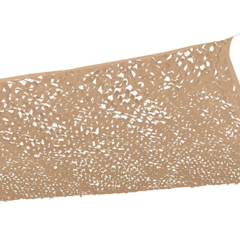 Tela de sombra amarilla calada, diseño de camuflaje 150D, ideal para pérgolas de jardín, patio y cubiertas para coche (4 x 6 metros). (1/5)