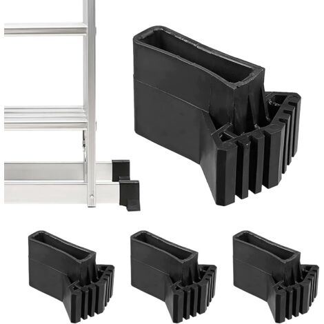 4 cubiertas para pies de escalera, almohadillas de goma antideslizantes, alfombrillas de goma para pies de escalera, alfombrillas antideslizantes para pies de escalera para uso en interiores y escaler (1/5)