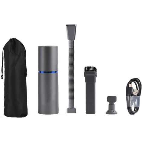 Aspiradora de mano, aspiradora para coche, 4500 Pa, potente succión, miniaspiradora ligera con filtro HEPA, carga USB de 30 min, ideal para casa o coche. (1/5)