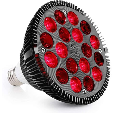 Lámpara de fisioterapia infrarroja de 54 W y 18 LED, combinación de bombillas rojas de 660 nm y 850 nm de infrarrojo cercano para hipertermia y alivio rápido del dolor muscular (1/5)
