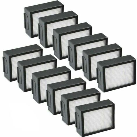 Paquete de 12 filtros de repuesto de alto rendimiento compatibles con iRobot Roomba serie e/i - Accesorios para e5 e6 i3 i4 i6 i7 i7+ i8 i8+ (1/4)