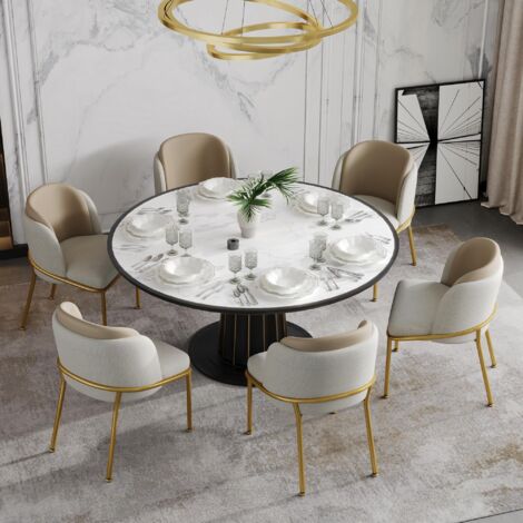 Chaise longue moderna beige de 6 piezas, sillón tapizado con patas reclinables y patas ajustables, ideal para salón, dormitorio, estudio u oficina. (1/5)