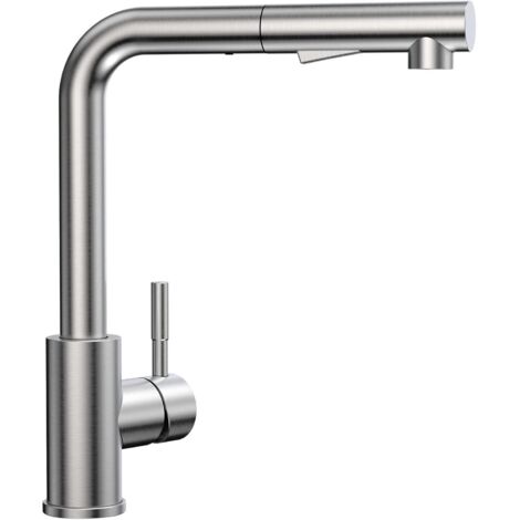 Grifo de cocina con rociador extraíble, 2 modos – Grifo mezclador extraíble giratorio de 360° – Agua fría y caliente
