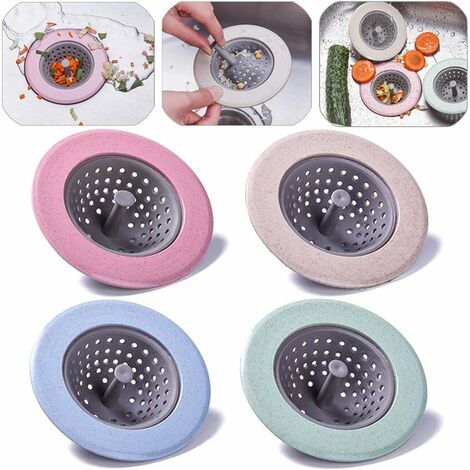Colador Tapón de desagüe Colador Tapón de desagüe Cesta de colador Colador de desagüe de baño Tapón de colador de desagüe Tapón de fregadero de cocina (4 piezas) (1/5)