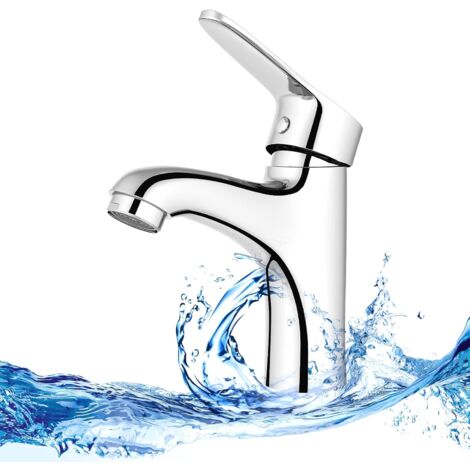 Grifo mezclador de lavabo Grifo de baño cromado Grifo de lavabo de lavado a mano en (1/3)