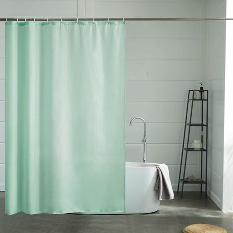Cortina de ducha de 200x200cm Cortina de ducha anti-moho impermeable Cortina  de ducha con 12 anillos de cortina de ducha para baño (blanco, 200x200cm)