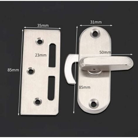 HOJLKLD Pestillo de puerta abatible Cerradura de puerta de seguridad  Cerradura de puerta corredera de acero inoxidable Cerradura de puerta  corredera