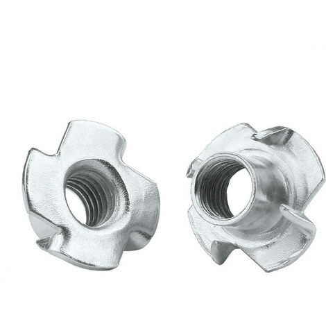 Tuerca de cuatro mordazas de acero al carbono galvanizado serie M5 para muebles de carpintería (1/5)