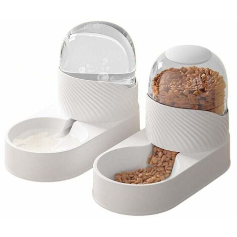 Croquetas/Dispensador de Agua Fuente Automática 2 Piezas- Comida para Perro/Gato/Croquetas Comederos y Bebederos Accesorios Comedero Gato/Perro/Mascotas (1/4)