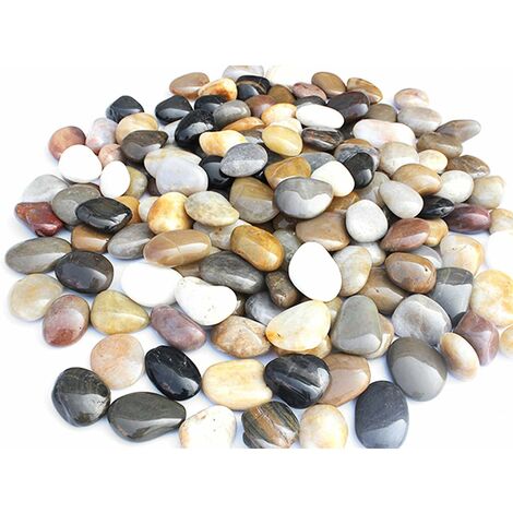ZOLGINAH Guijarros Naturales Decorativos Pulidos Piedras decorativas Guijarros naturales Grava para piedras de jardín 2-4 cm 0,9Kg Guijarros decoración de Jardines / Acuarios / Plantas