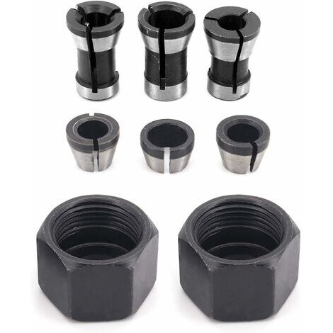 PortabrocasZOLGINAH , Portabrocas,Convertidor de cabezal adaptador de 6 mm, 6,35 mm y 8 mm ,6 piezas (1/5)